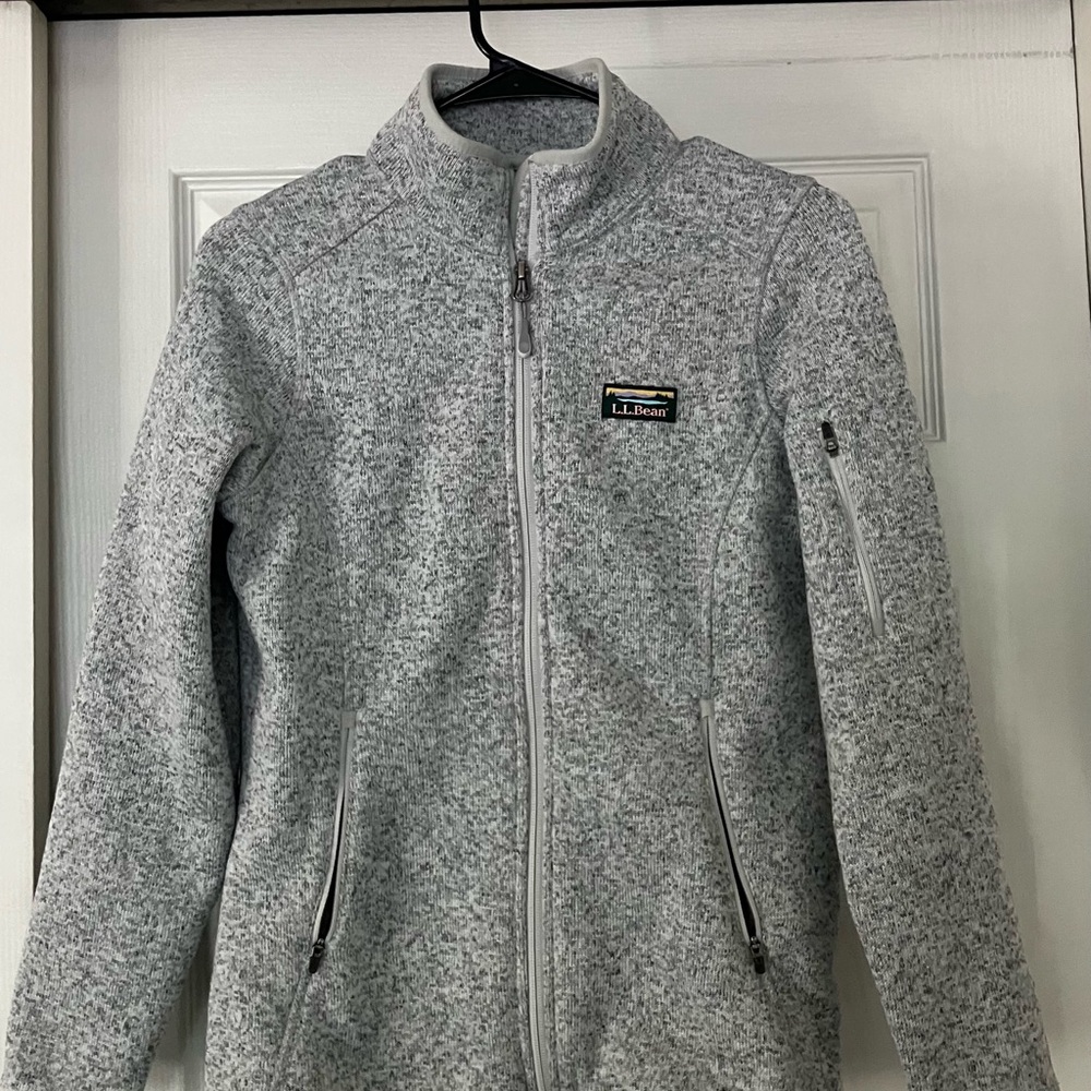 L.L. Bean Heather Gray Fleece Jacket Size XS REG